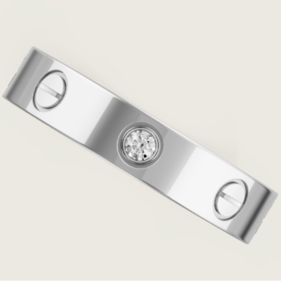 - LUXURY SCREW RING DIAMOND LOVE BAND RING - Picture 5 of 13